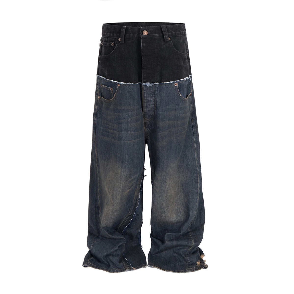 Double Waist Baggy Jeans